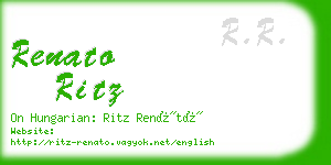 renato ritz business card